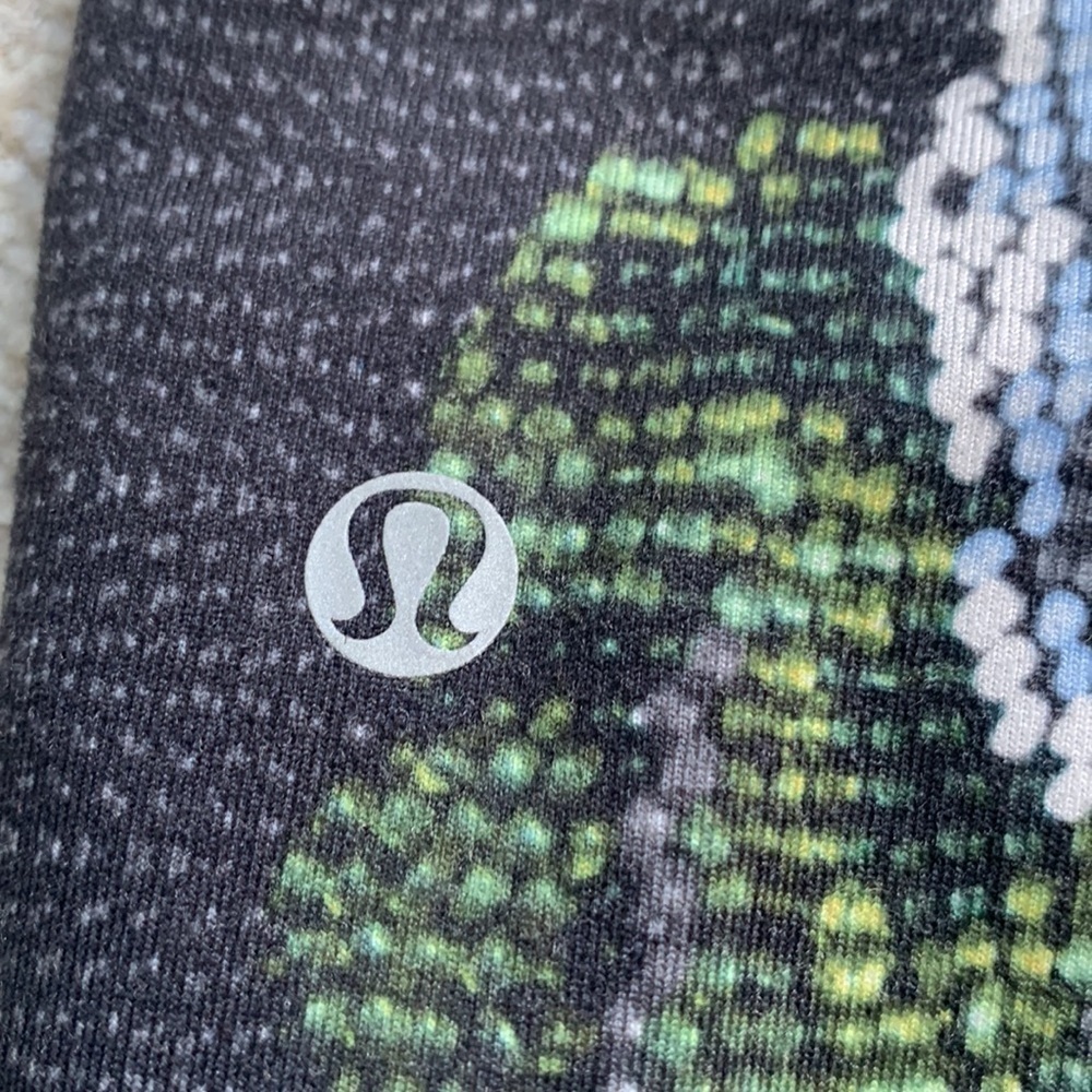 lululemon High Times Pant Full On Luon Garden Party Smooth Silver Floral - Picture 8 of 12